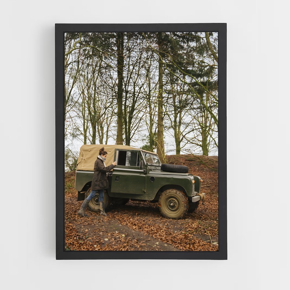 Poster Aventurier au Volant – affiche Land Rover (vue 2)